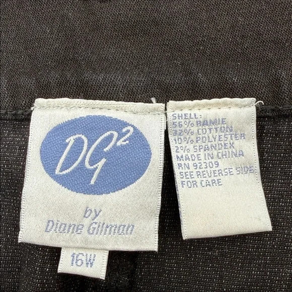 DG By Diane Gilman Womens Embroidered Crop Jeans Black Stretch 16W Stretch Boho - Picture 11 of 12